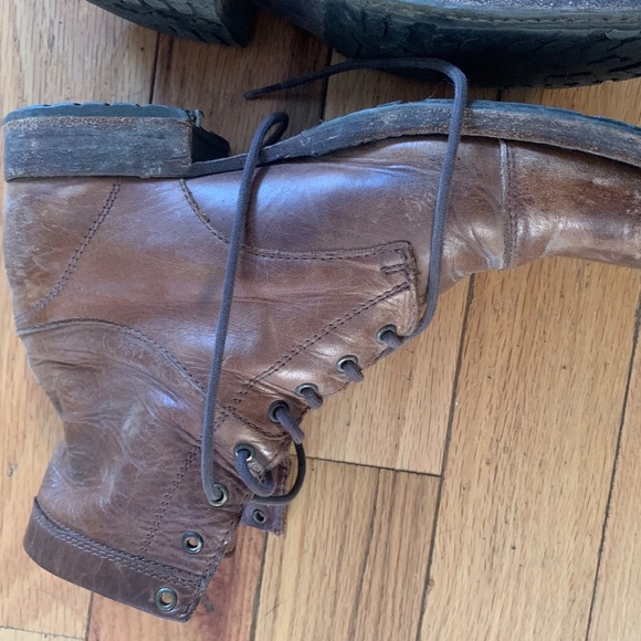 The Frye Company Erin Lug Work Boot in Cognac - Picture 10 of 12